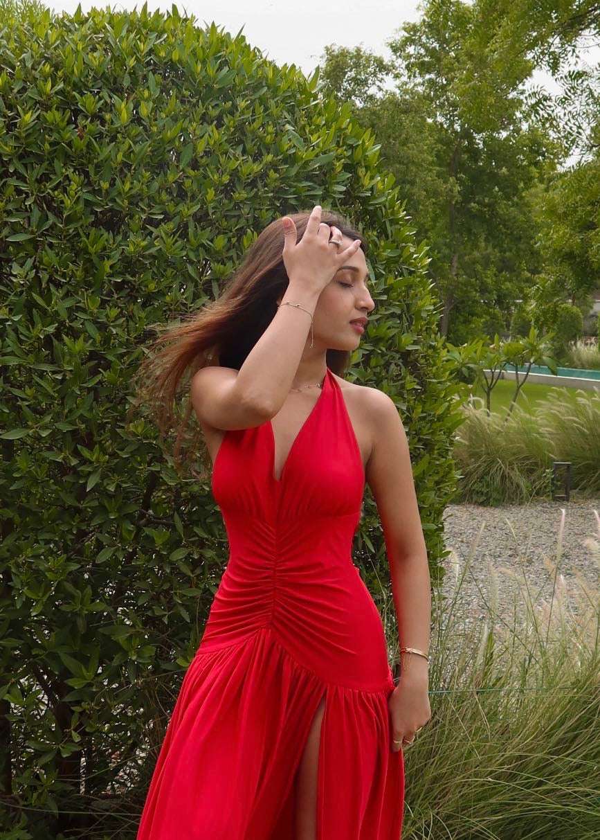 Ruby Halter-Backless Dress