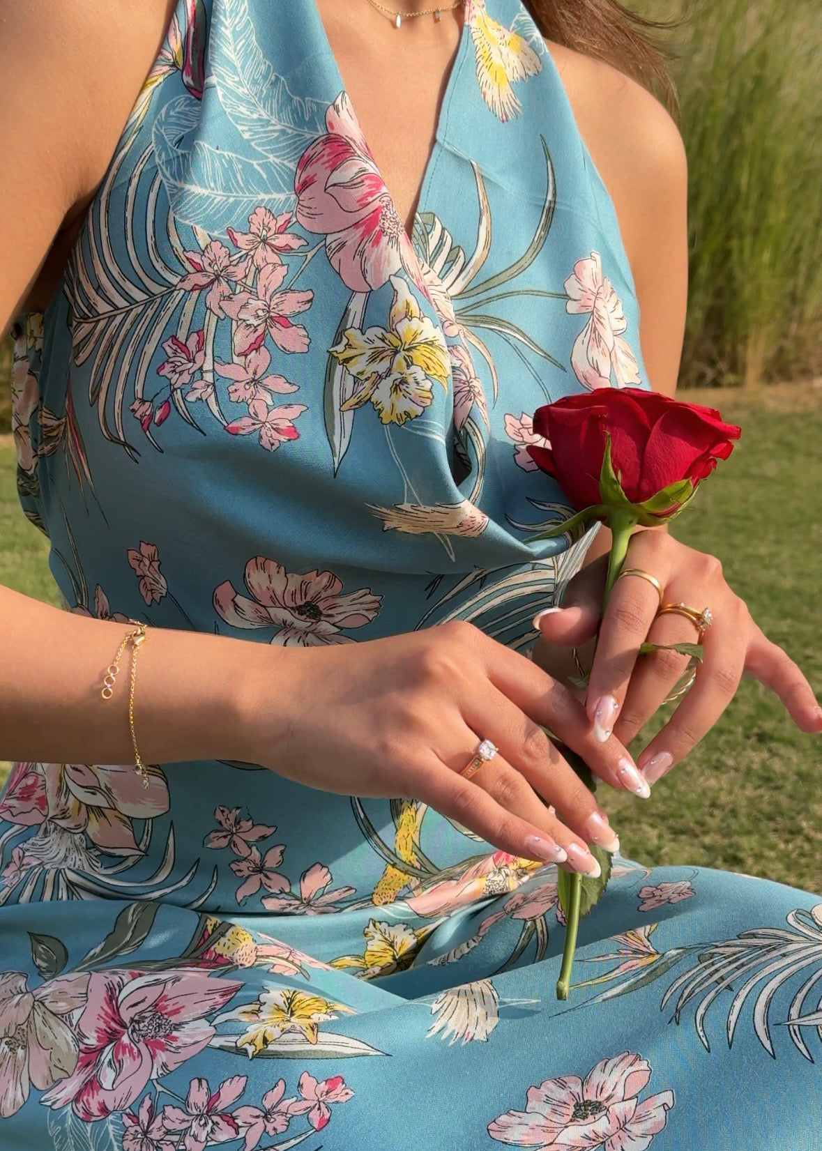 Flora Cowl Neck Dress
