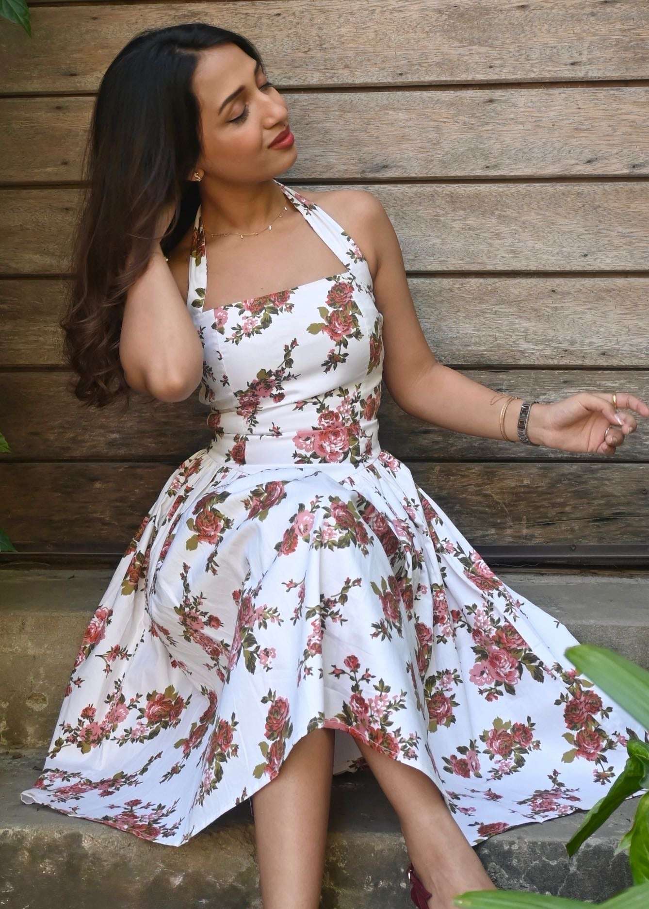 Rose Bunch Flared Dress Rose Bunch Flared Dress