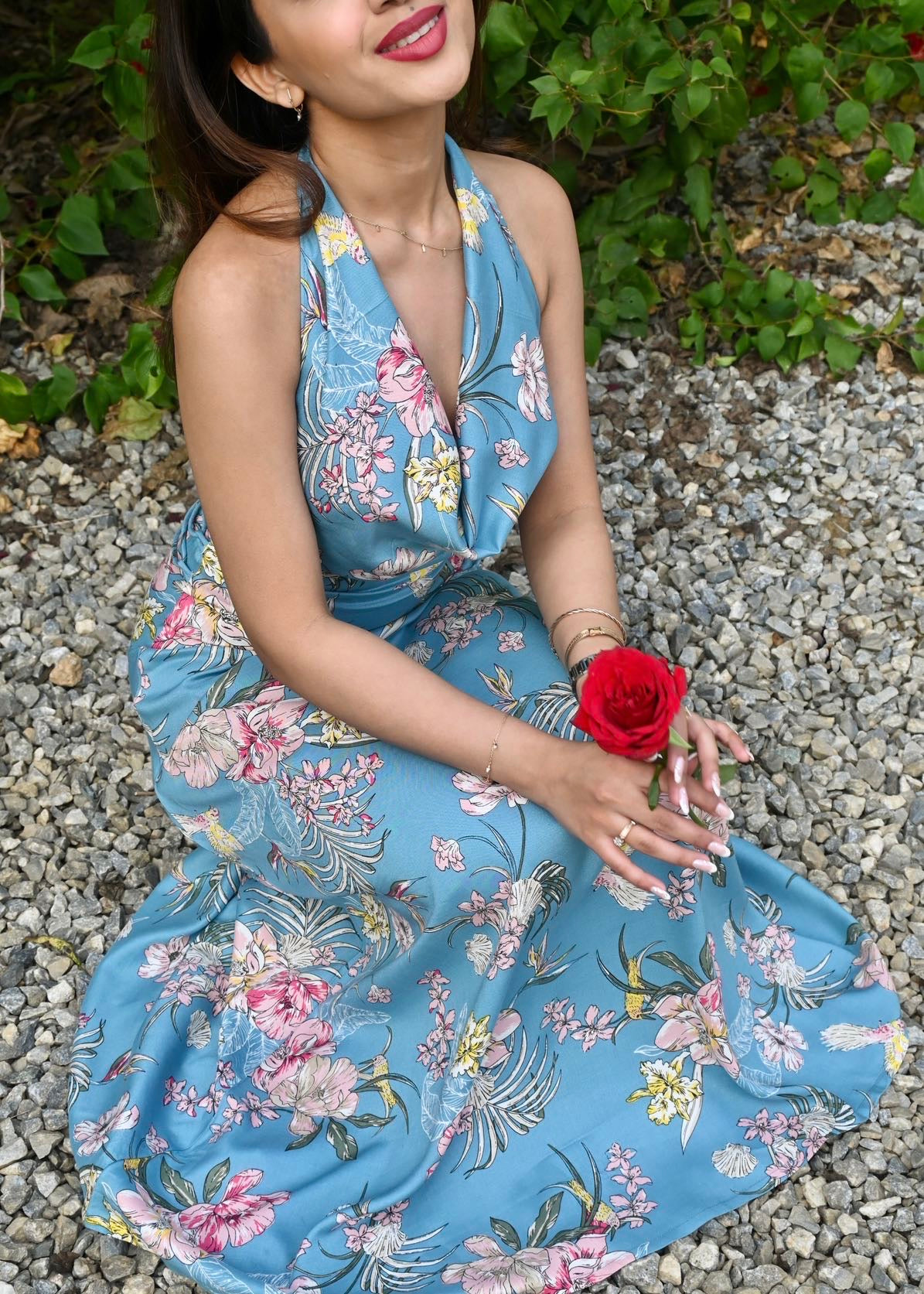 Flora Cowl Neck Dress