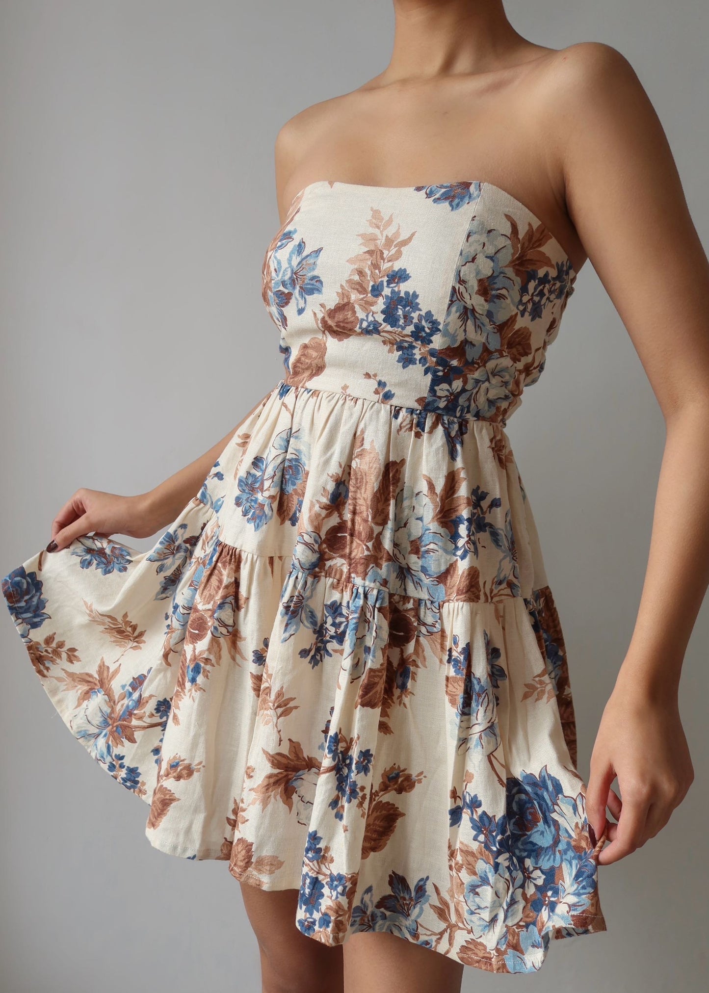 Vintage Floro Lace Up Dress
