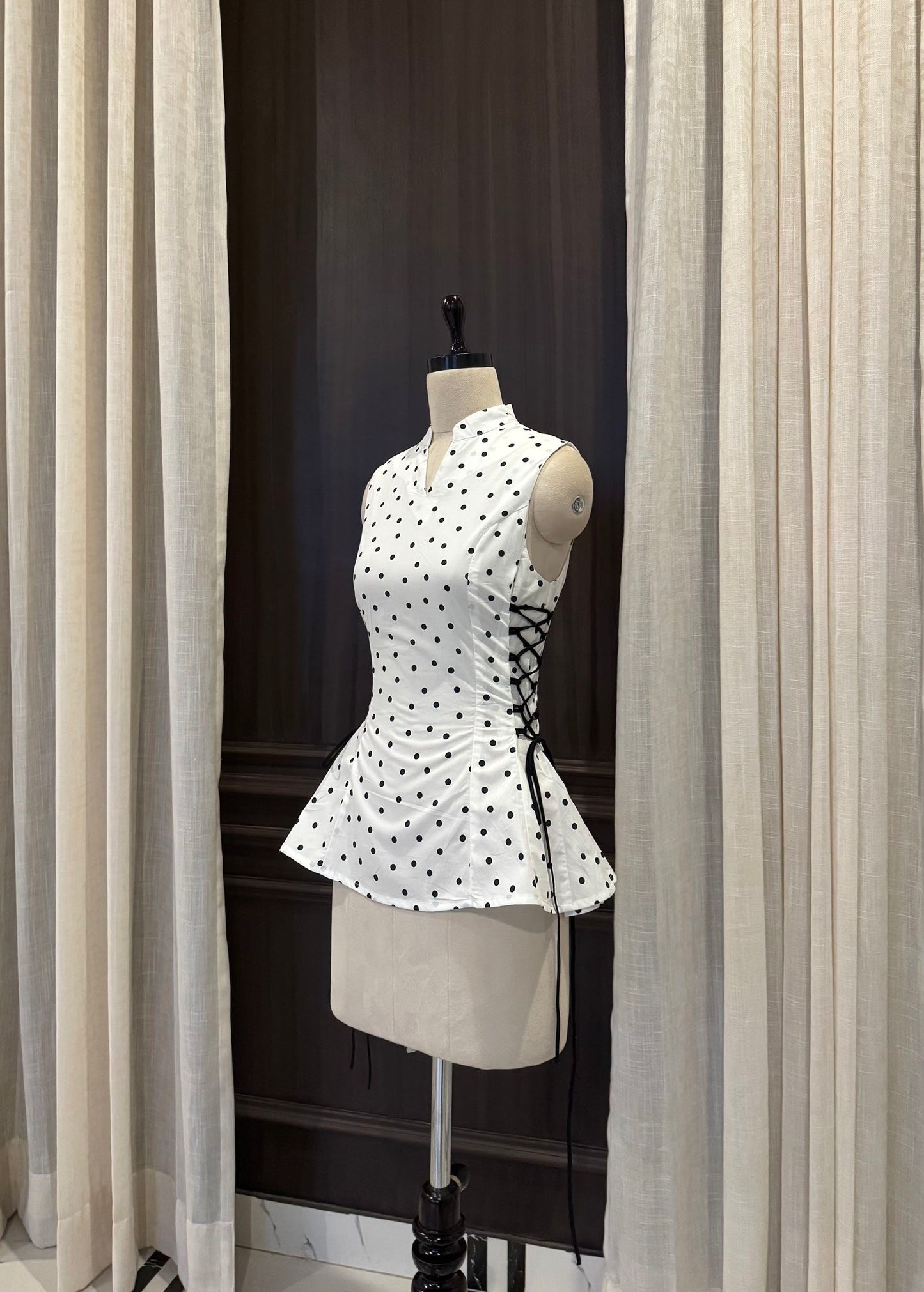 Polka Cinch Top