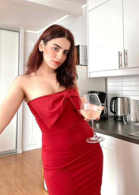 Brietta Bow Slit Dress