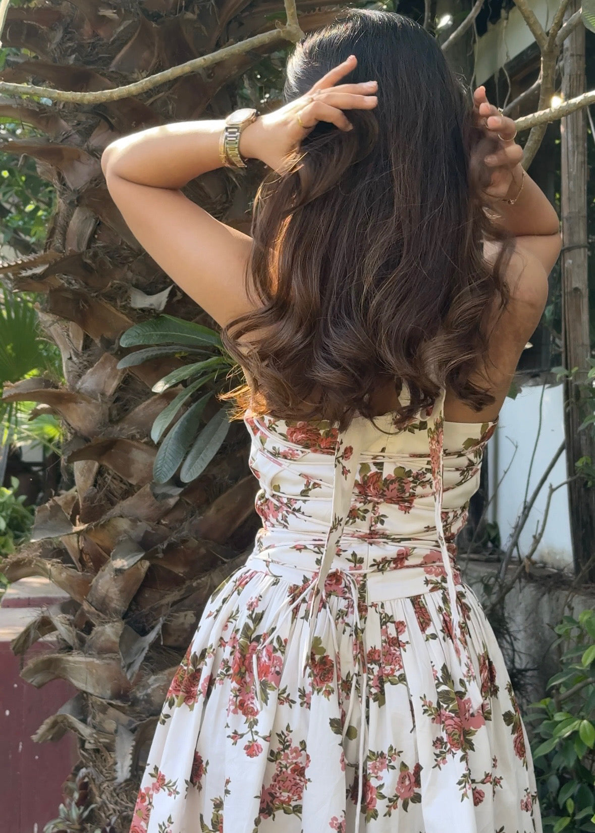 Rose Bunch Flared Dress