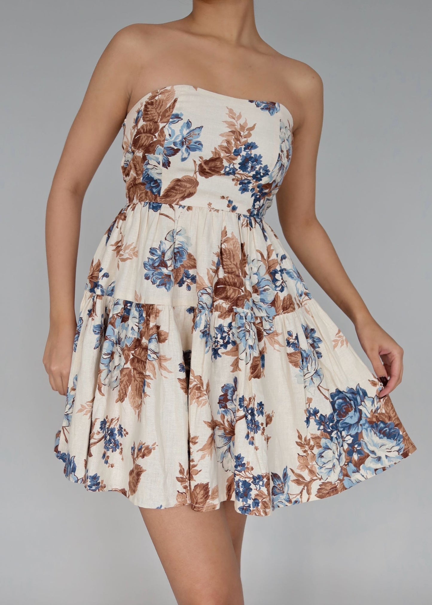 Vintage Floro Lace Up Dress