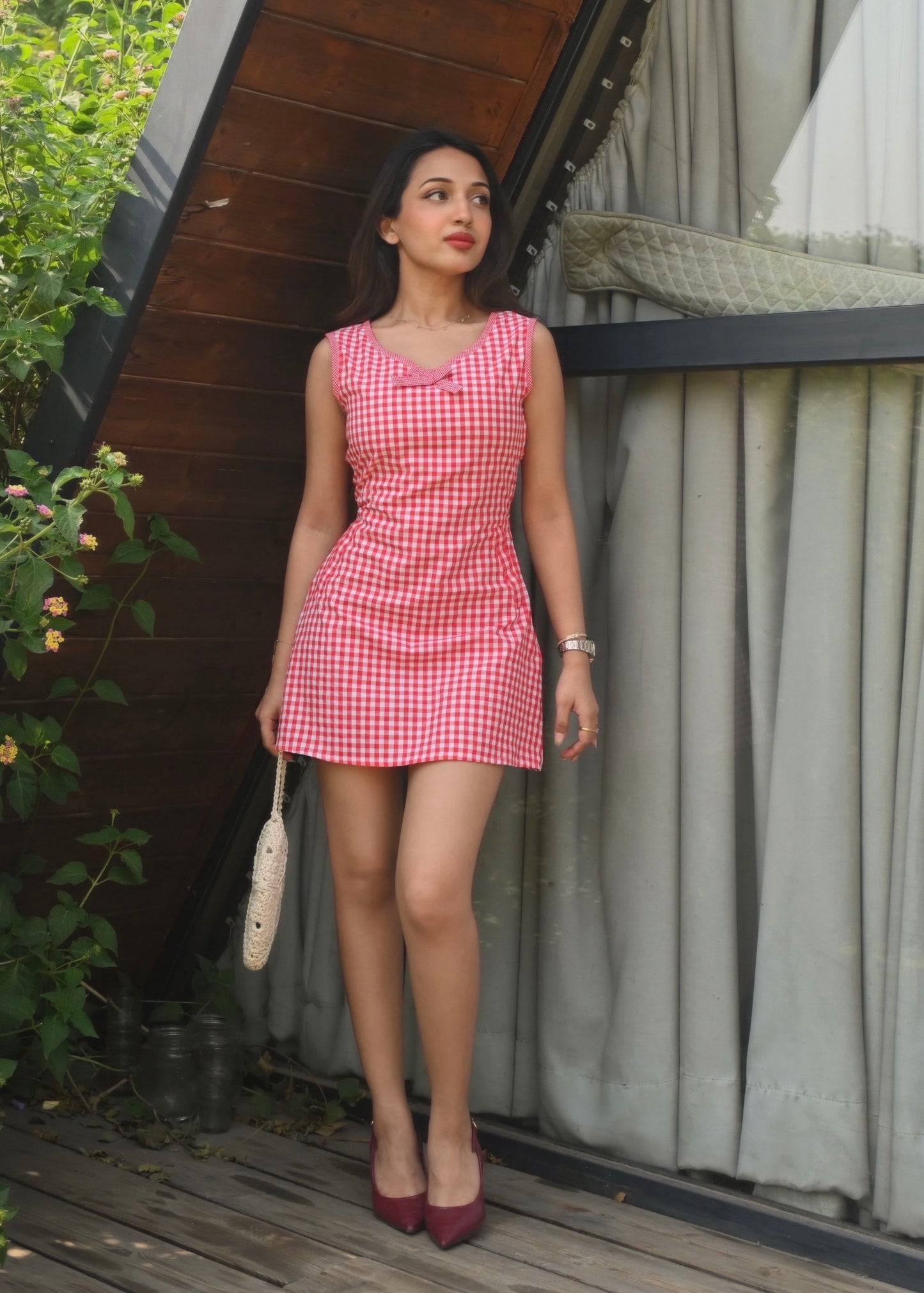 Cherry Gingham Dress