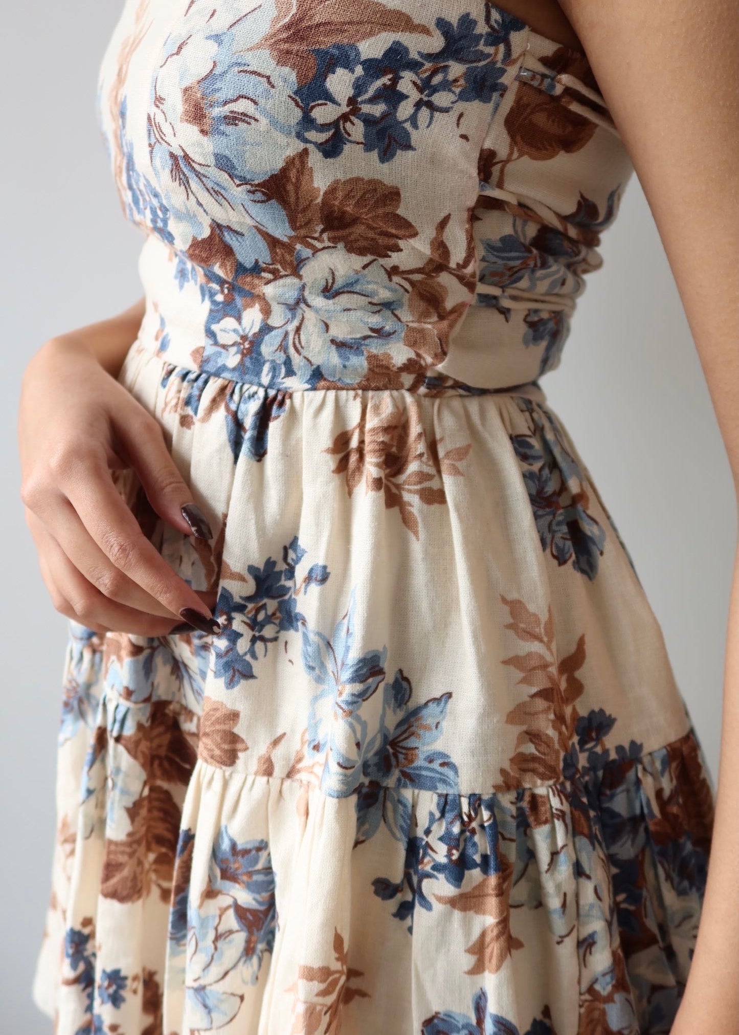 Vintage Floro Lace Up Dress