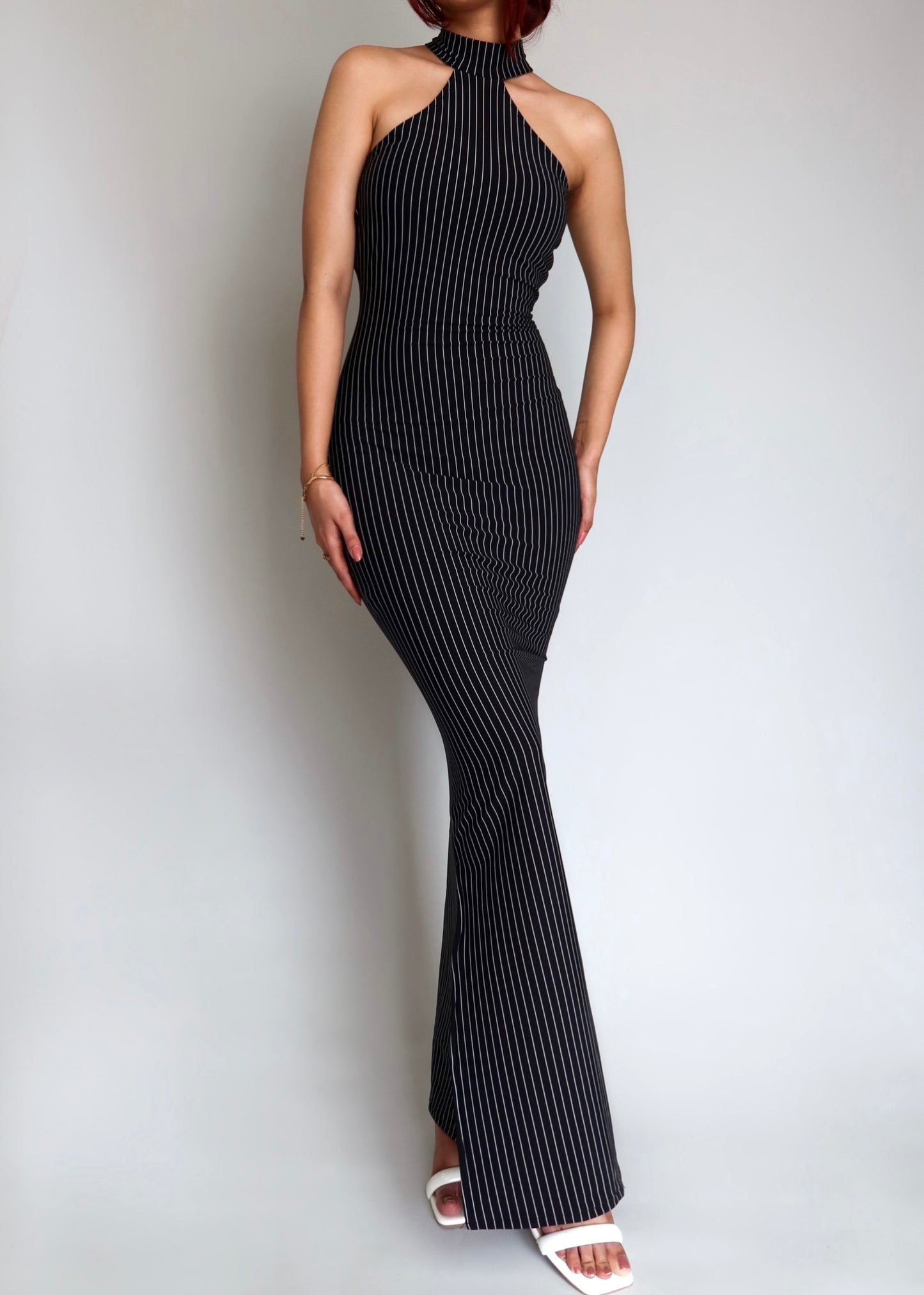 Melanie Striped Long Dress