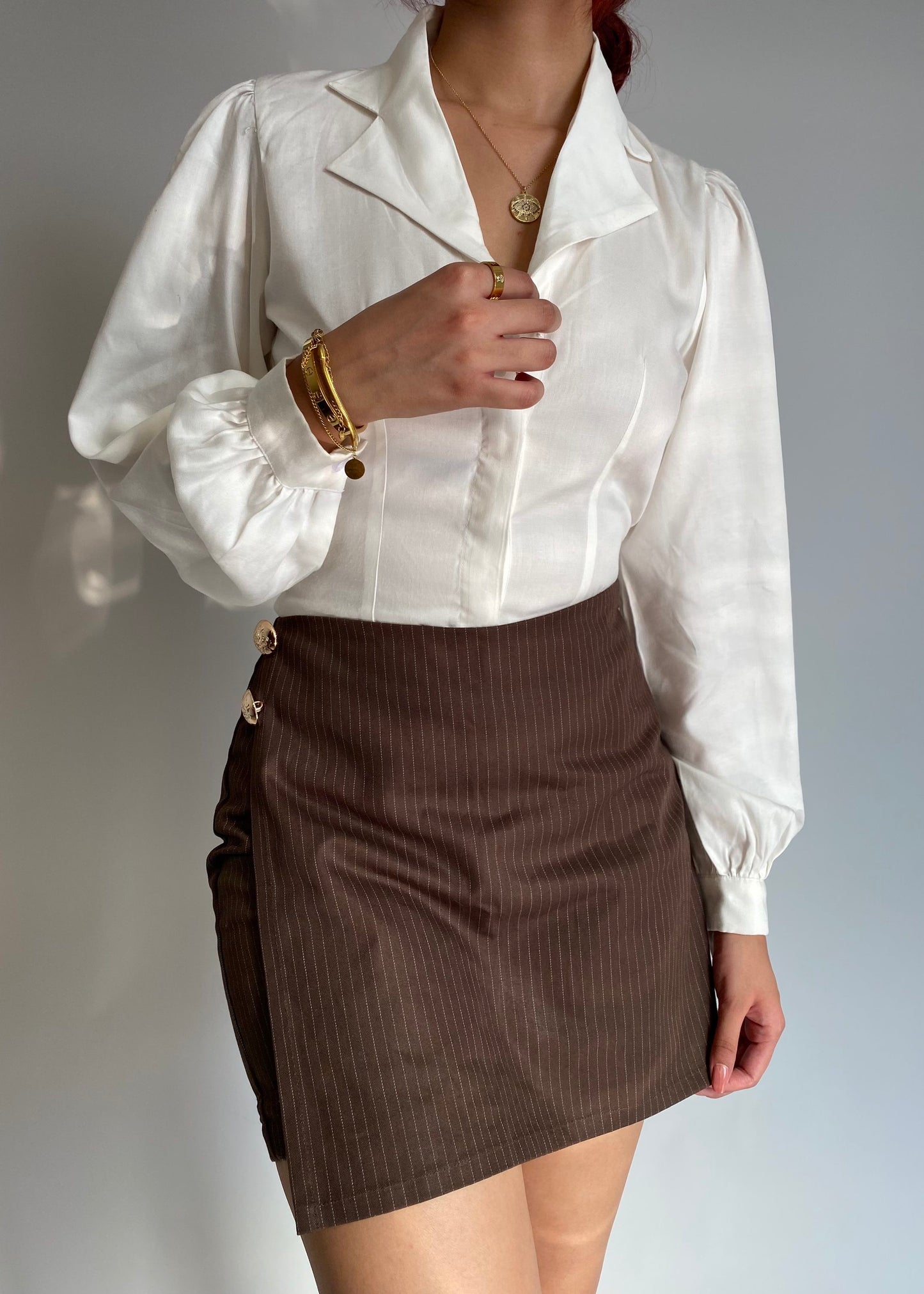 Striped Asymmetric Skort