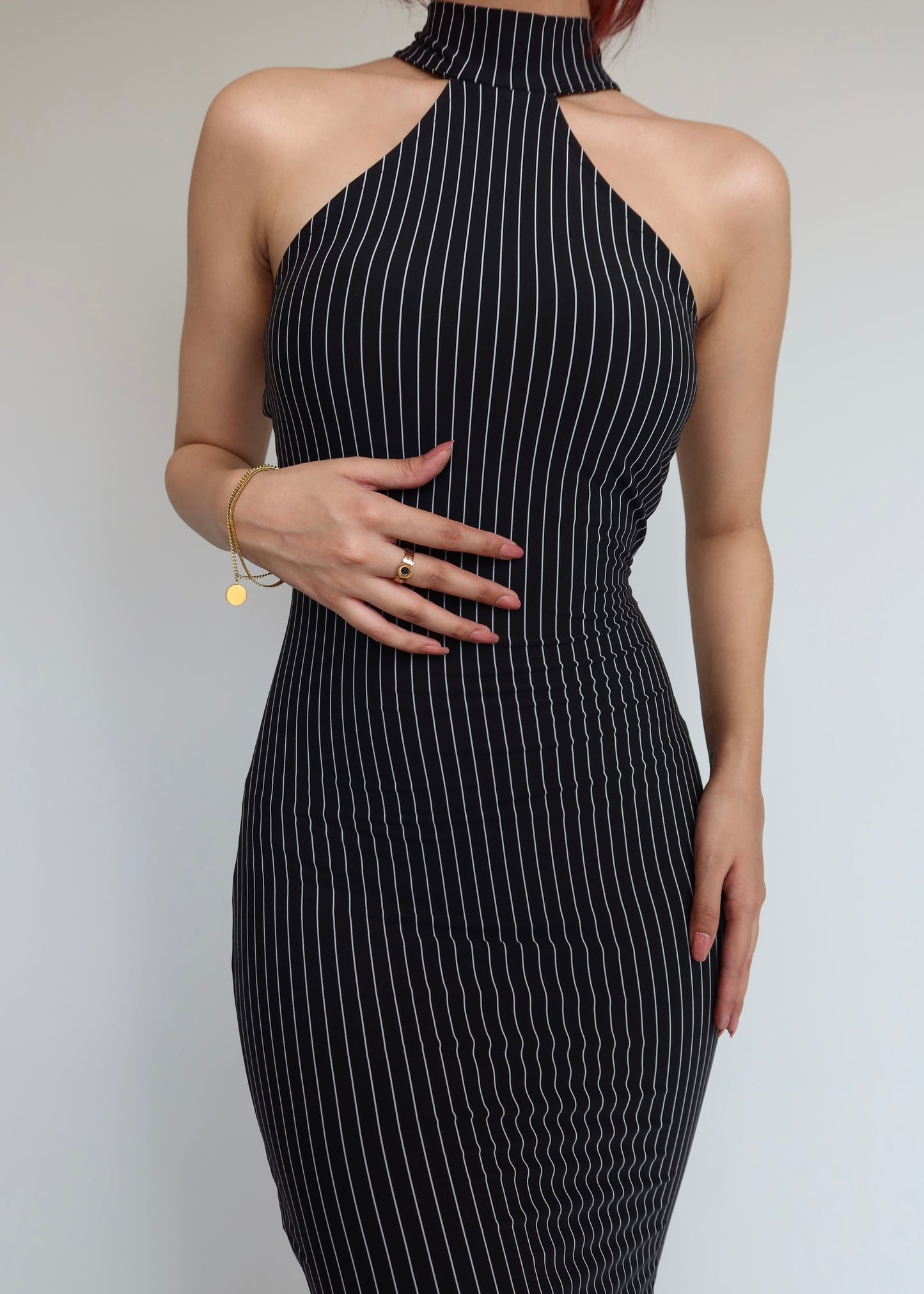 Melanie Striped Long Dress