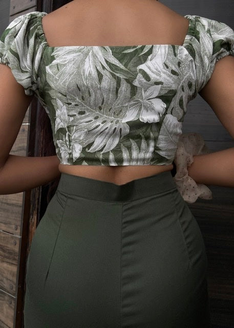 Tropical Puff Top