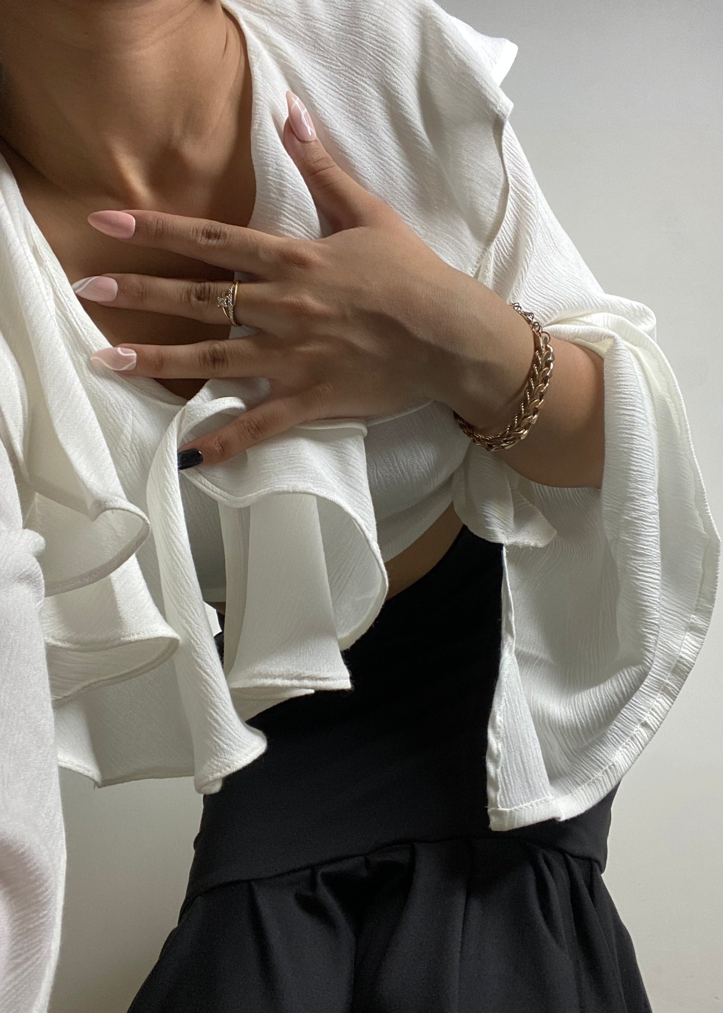 Crinkle Flare Top