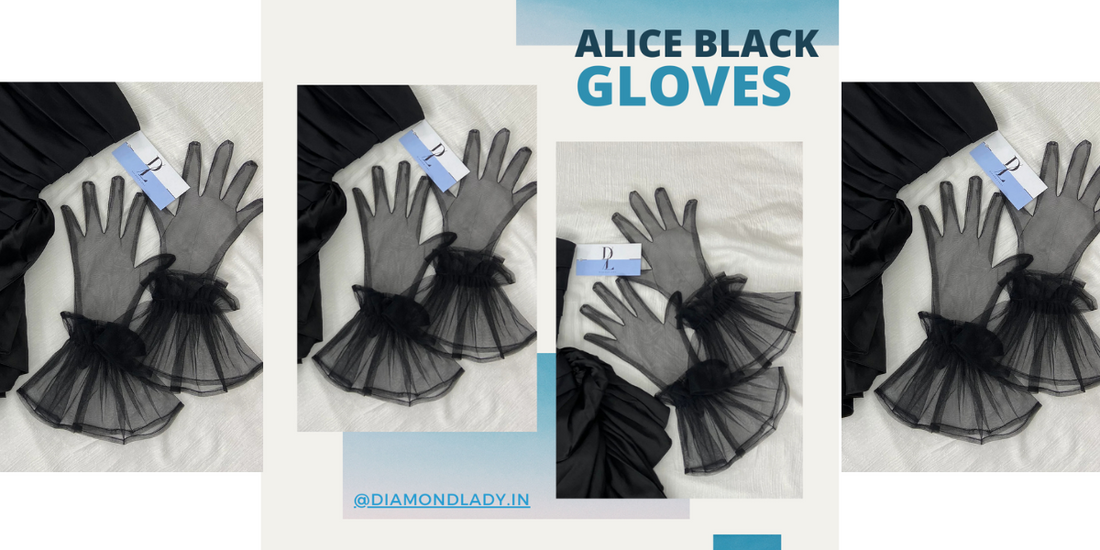 Complete your look with these classic Black Gloves by Diamond Lady