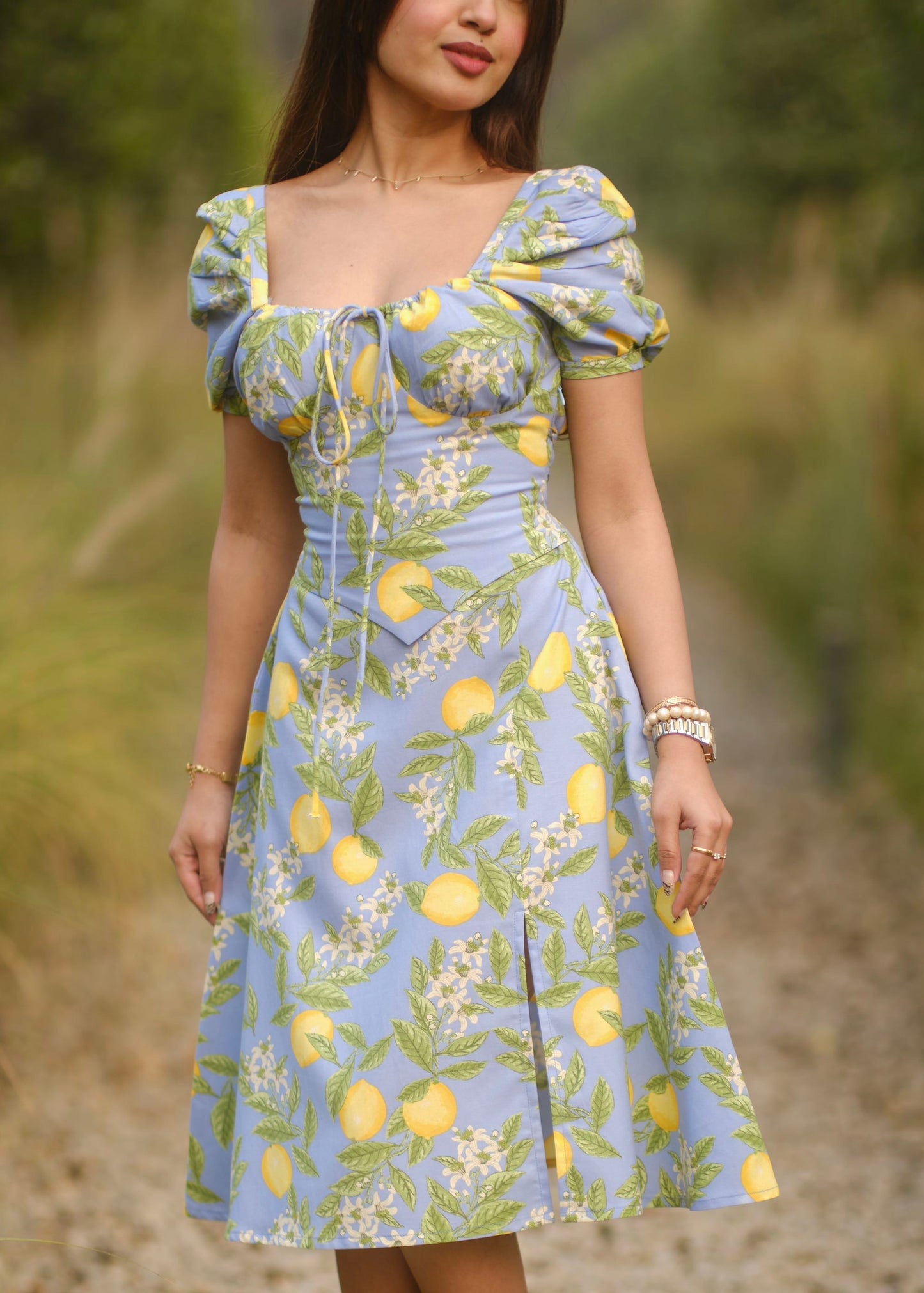 Lemon Bustier Dress