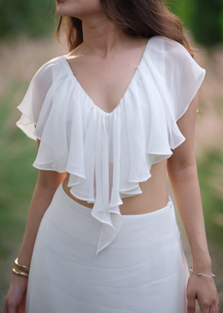 Ivory Ruffle Top