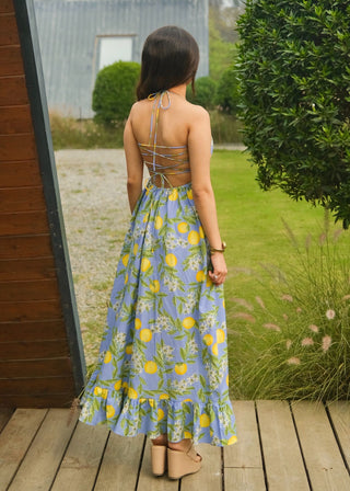 Lemon Backless Dress