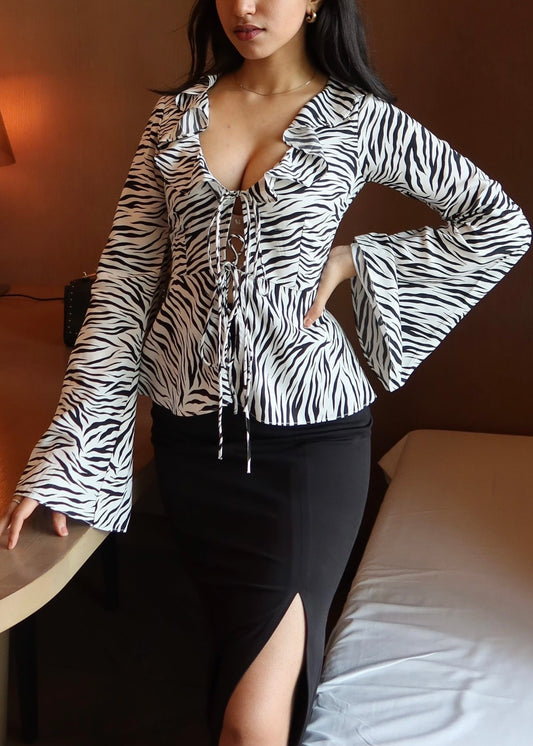 Zebra Print Blouse