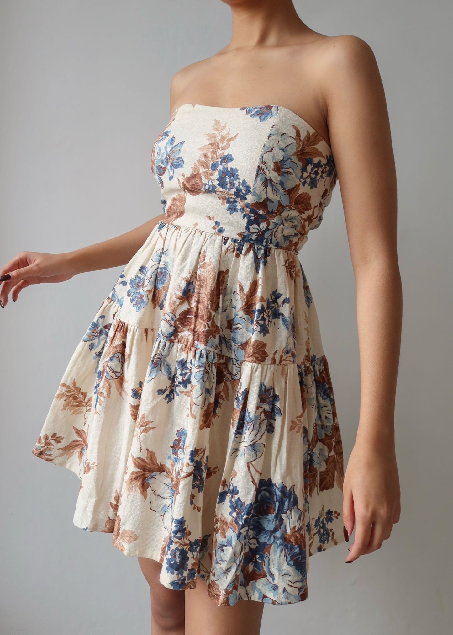 Vintage Floro Lace Up Dress