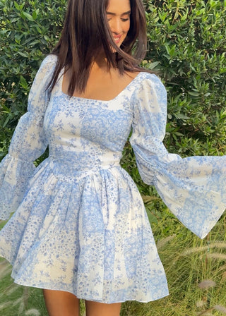 Blue Daisy Mini Dress