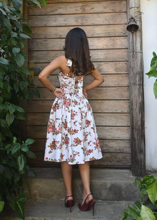 Rose Bunch Flared Dress