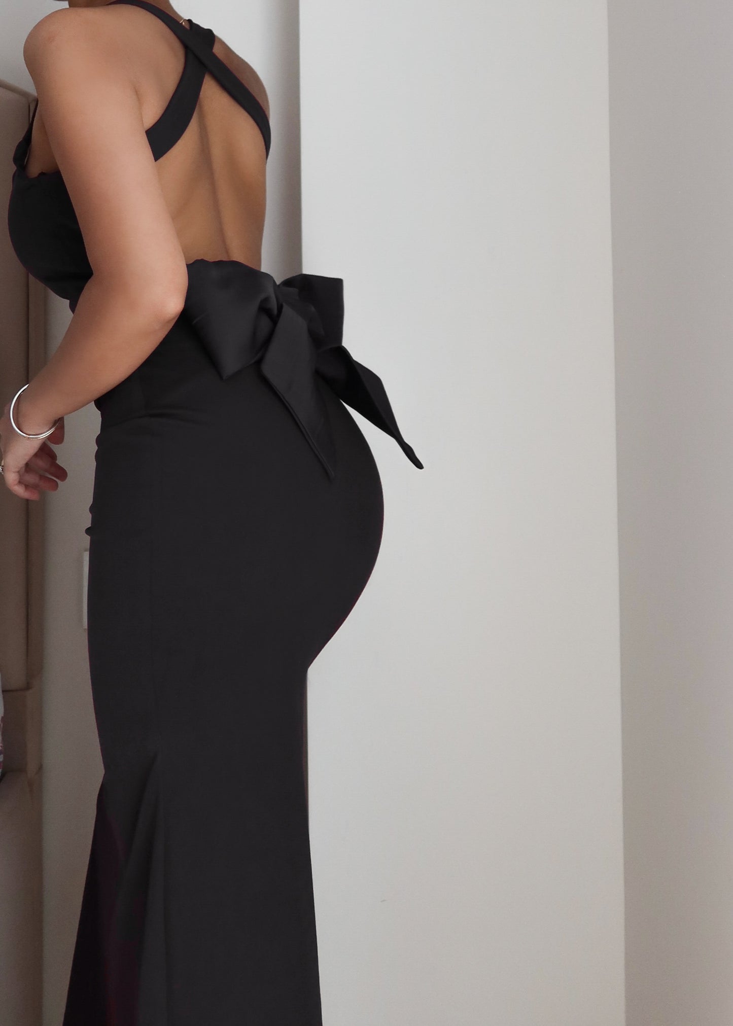 Opera Bow Backless Dress