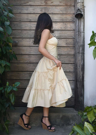 Cream Ruffle Sundress