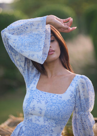 Blue Daisy Mini Dress