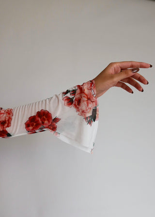 Rose Mesh Top