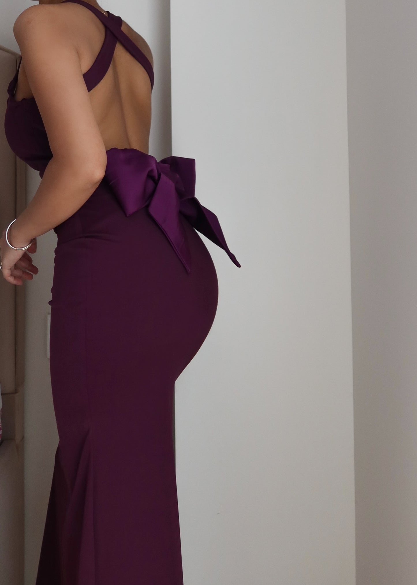 Opera Bow Backless Dress