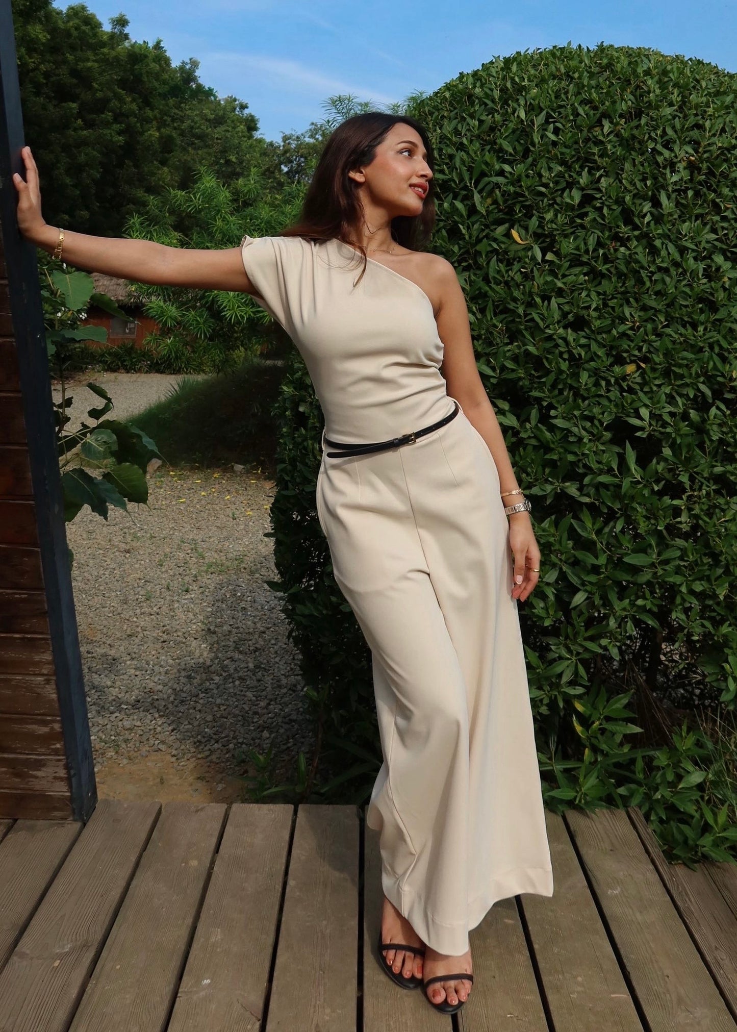 Beige Sculpt Jumpsuit