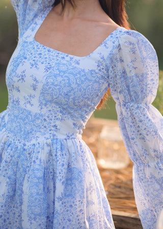 Blue Daisy Mini Dress