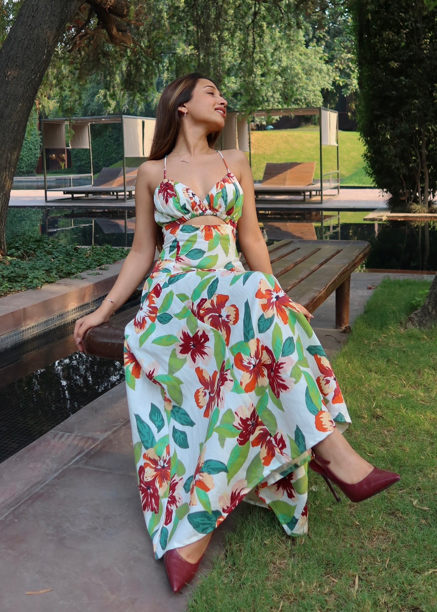 Florid Midi Dress