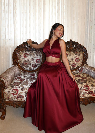 Rani Satin Flared Set