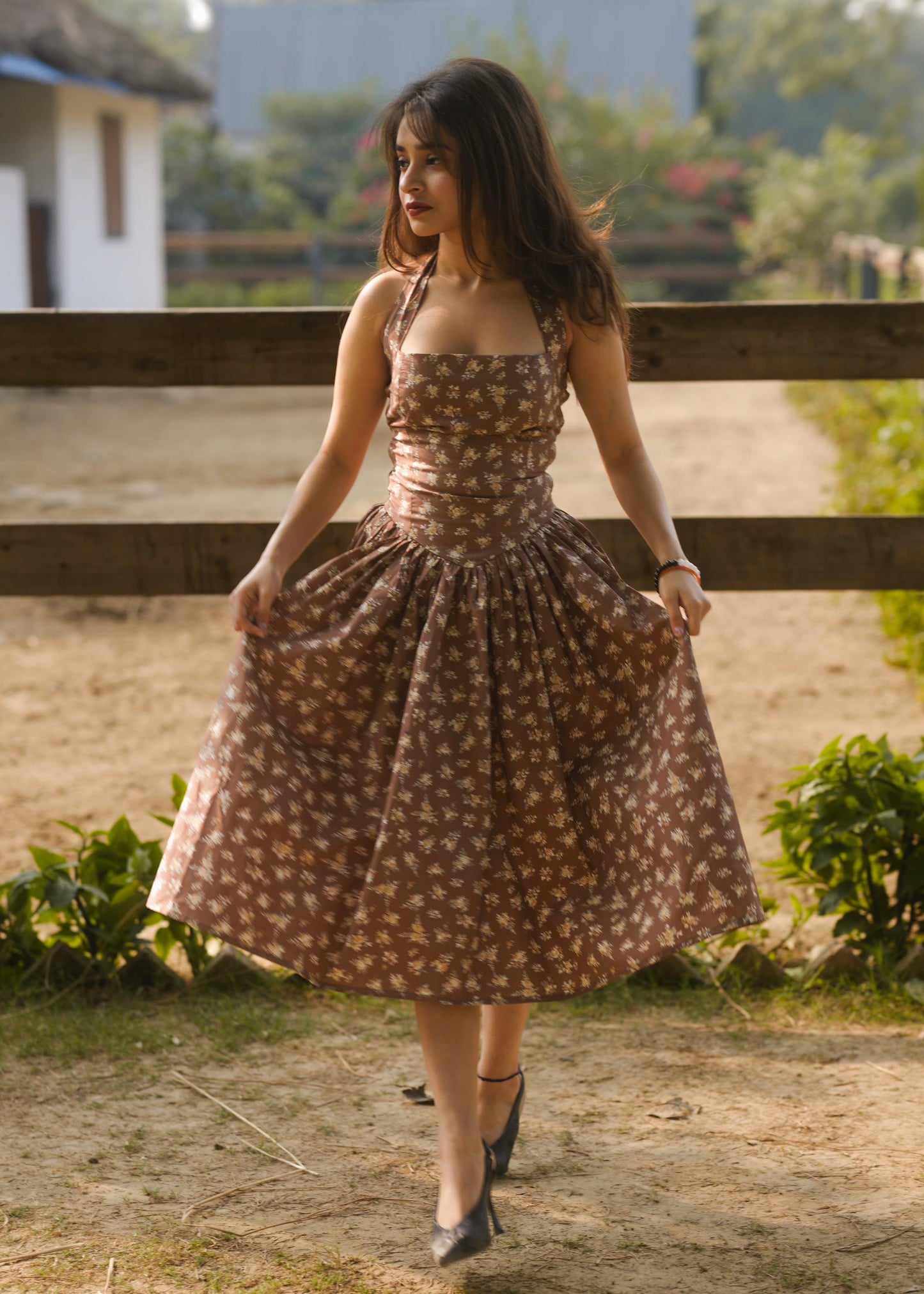 Halter Heritage Floral Dress