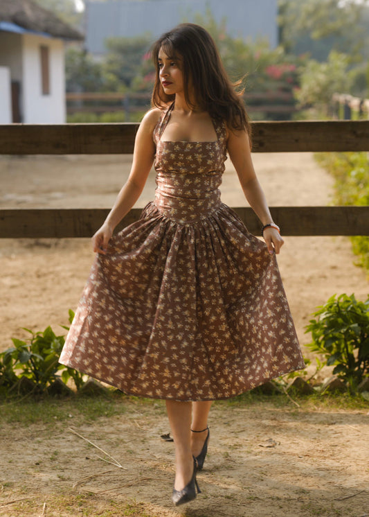 Halter Heritage Floral Dress