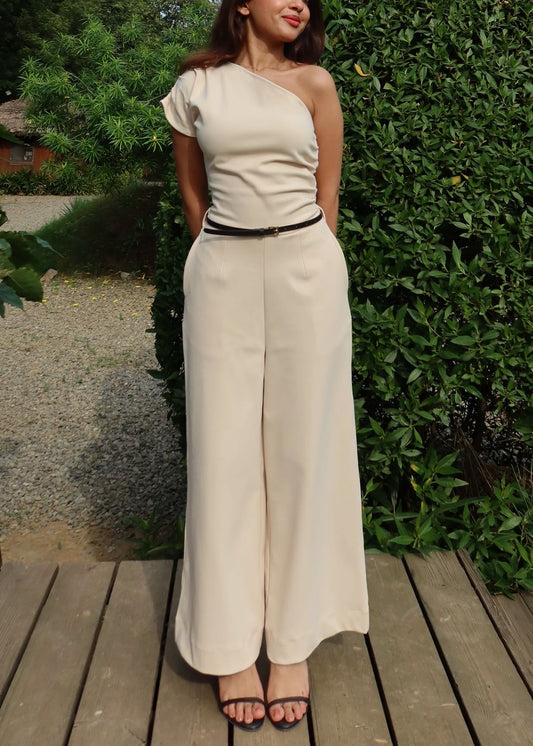 Beige Sculpt Jumpsuit