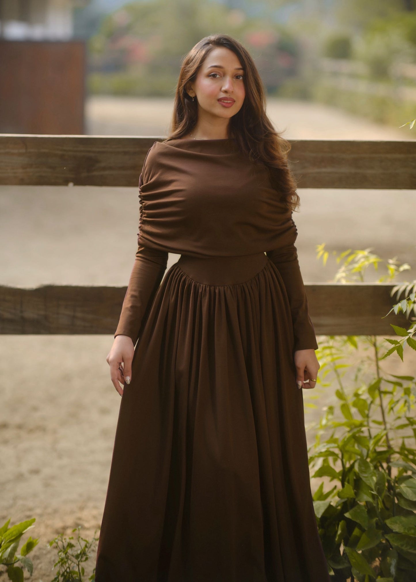 Mocha Silhouette Dress