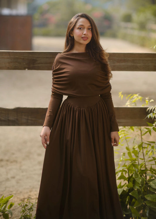 Mocha Silhouette Dress