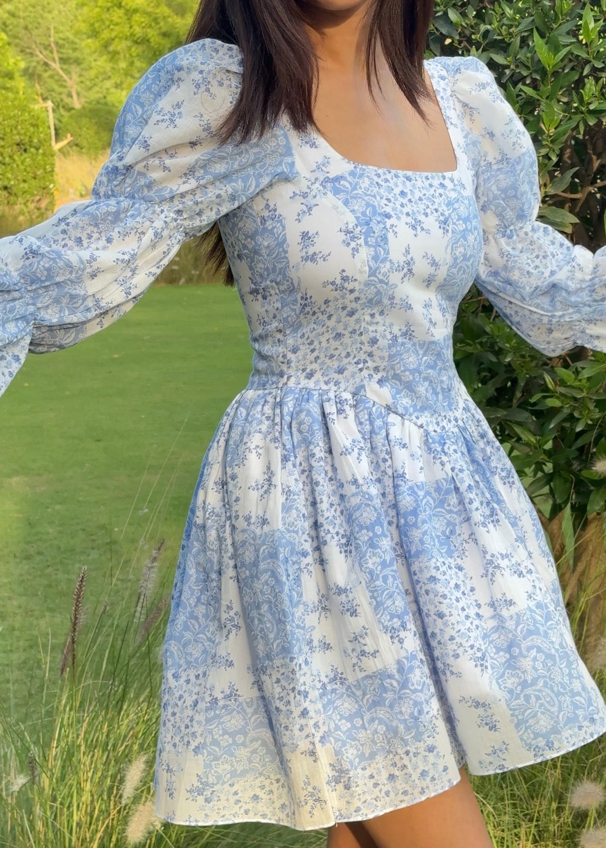 Blue Daisy Mini Dress