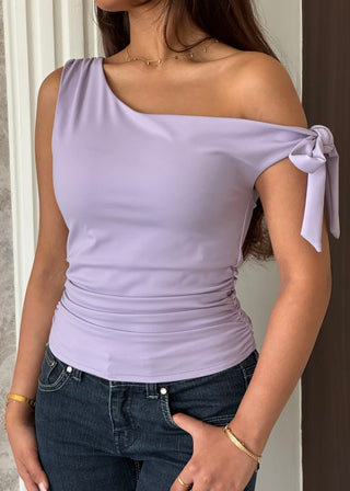 Lilac One Shoulder Top