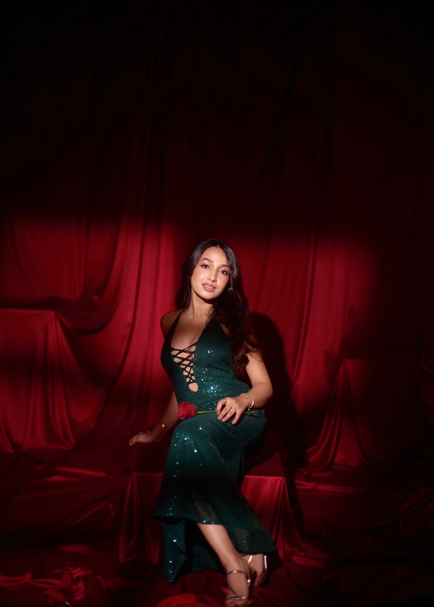 Heartstring Emerald Dress