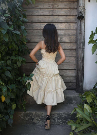Cream Ruffle Sundress