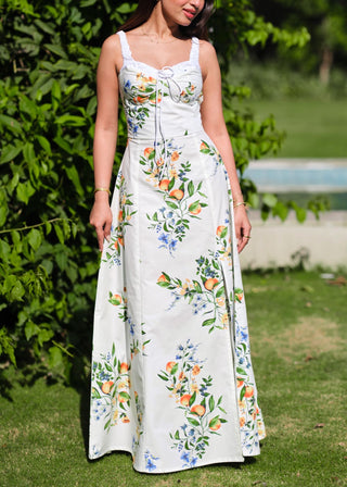 Citrine Lace-Up Sundress