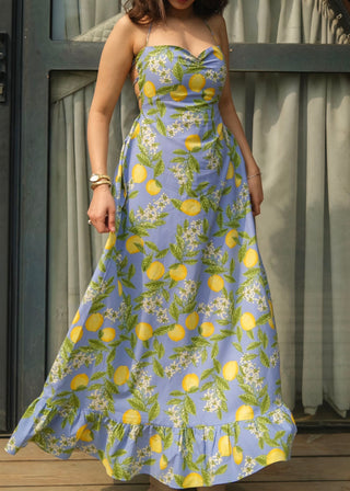 Lemon Backless Dress