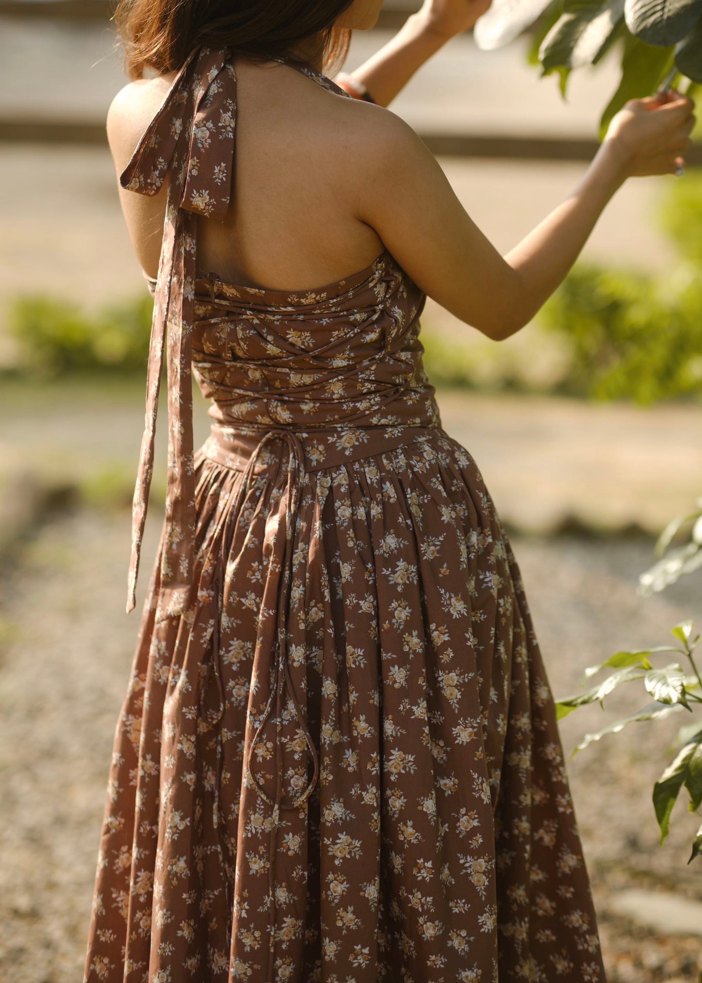 Halter Heritage Floral Dress – diamondlady