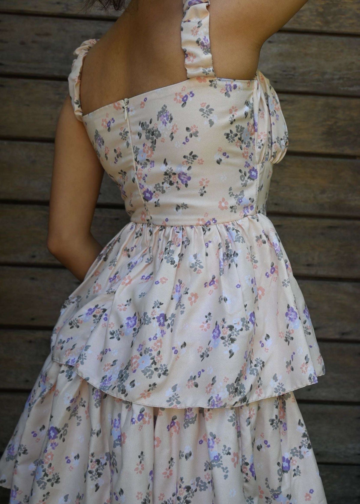 Lady Ruff Diamond Mode Floral Ruffle Dress – diamondlady