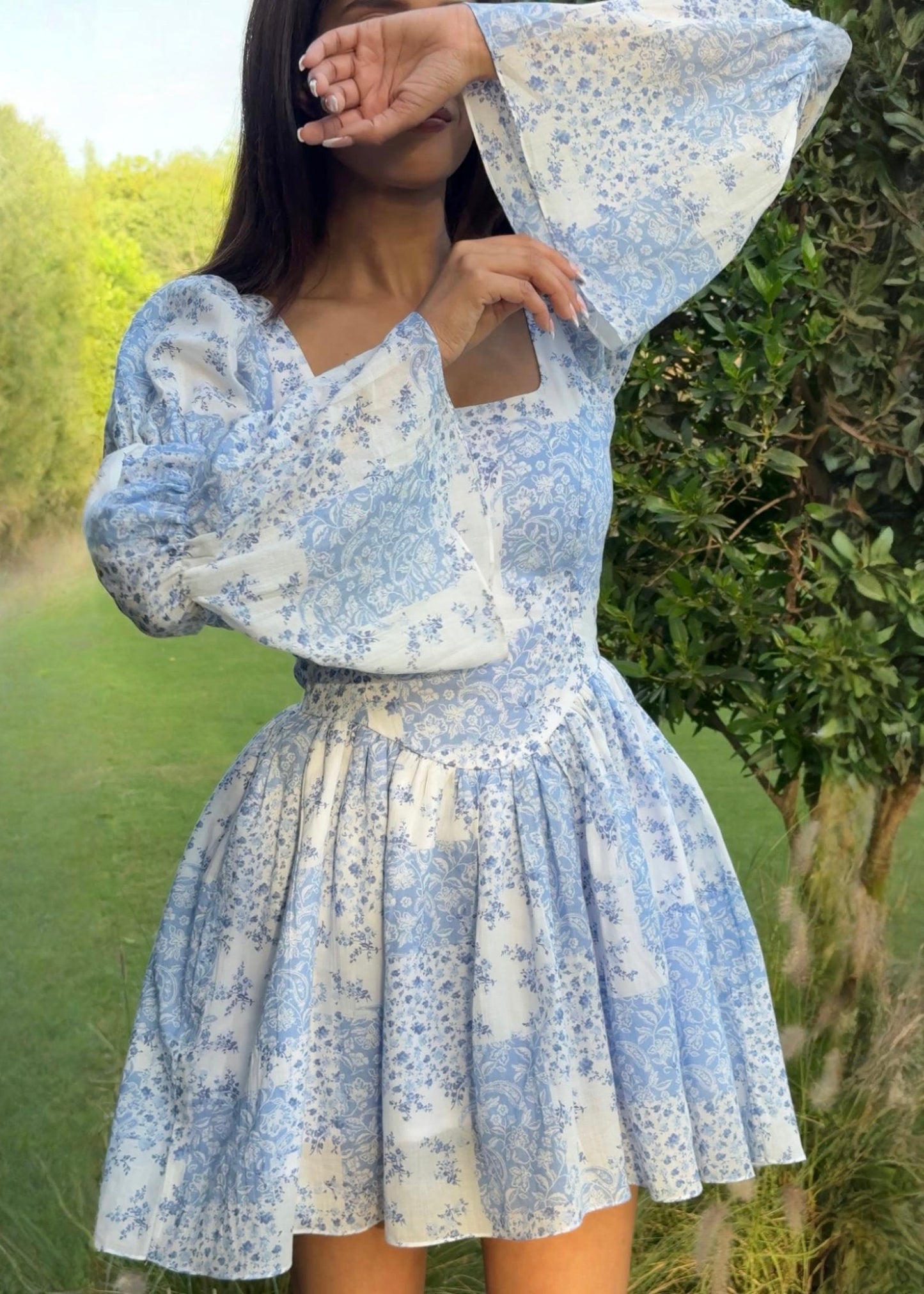 Blue Daisy Mini Dress