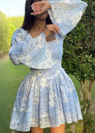 Blue Daisy Mini Dress