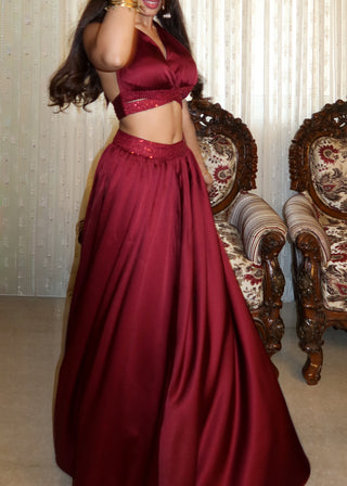 Rani Satin Flared Set