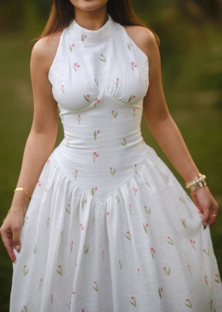 Tulip Lace Up Dress